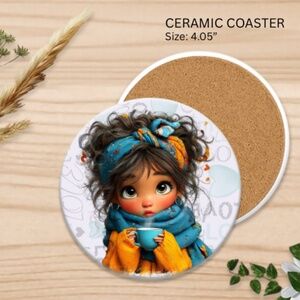 Set of 2 - Ceramic Coaster